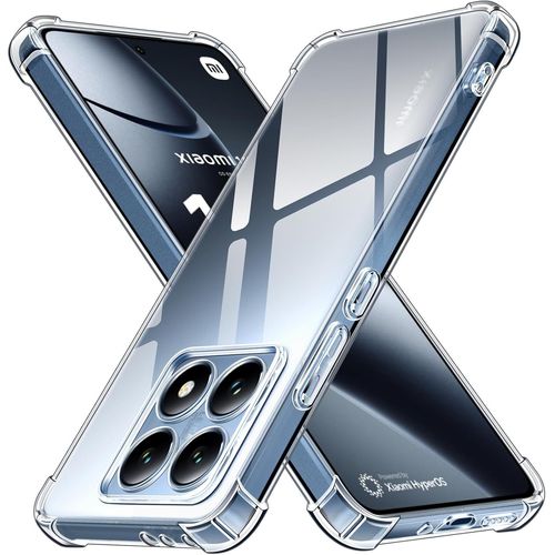 Kal-Coque Pour Xiaomi 14t, Ultra Transparent Étui De Protection En Silicone Antichoc Avec Coins Renforcés, Clair Mince Souple Tpu Bumper Housse