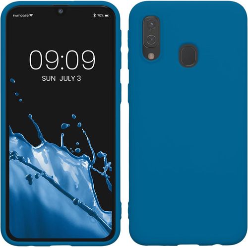 SJZG-Housse Compatible Avec Samsung Galaxy A40 Coque - Housse De Téléphone Protection Souple En Silicone - Bleu Vif