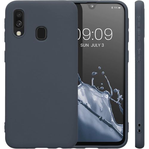 Housse Compatible avec Samsung Galaxy A40 Coque - Housse de téléphone Protection Souple en Silicone - Myrtille
