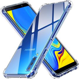 Kal-Coque Pour Samsung Galaxy A7 2018, Ultra Transparent Étui De Protection En Silicone Antichoc Avec Coins Renforcés, Clair Mince Souple Tpu Bumper Housse
