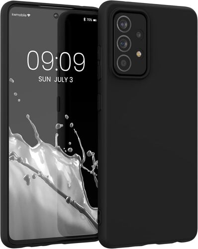 Housse Compatible avec Samsung Galaxy A52 / A52 5G / A52s 5G Coque - Housse de téléphone Protection Souple en Silicone - Noir Mat