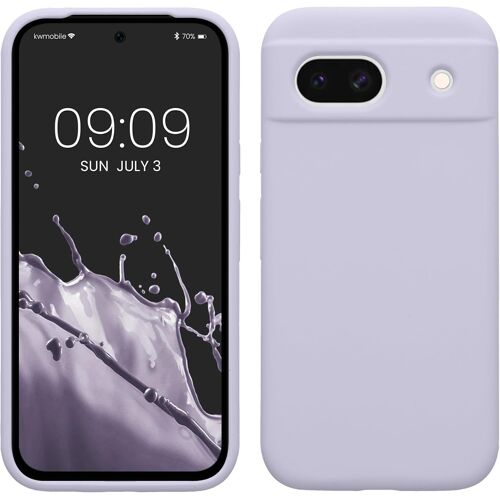 Housse Compatible avec Google Pixel 8a Coque-Housse de téléphone Protection Souple en TPU Silicone-Violet Pastel