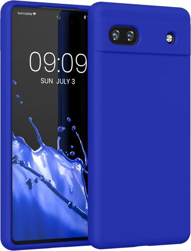 Housse Compatible avec Google Pixel 6a Coque-Housse de téléphone Protection Souple en TPU Silicone-Bleu Baltique
