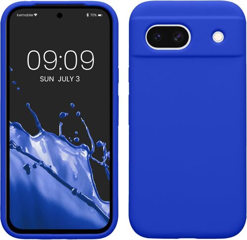 Housse Compatible avec Google Pixel 8a Coque - Housse de téléphone Protection Souple en TPU Silicone - Bleu Baltique