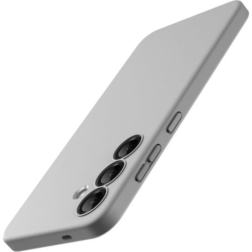 JGD-Fine Ajuste Coque pour Samsung Galaxy S25 5G, Protection Complète de l'Objectif de Caméra, Housse Étui de Protecteur Fine en TPU Souple avec Finition Mat (Gris)