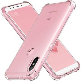 Kal-Coque Pour Xiaomi Mi A2, Ultra Transparent Étui De Protection En Silicone Antichoc Avec Coins Renforcés, Clair Mince Souple Tpu Bumper Housse