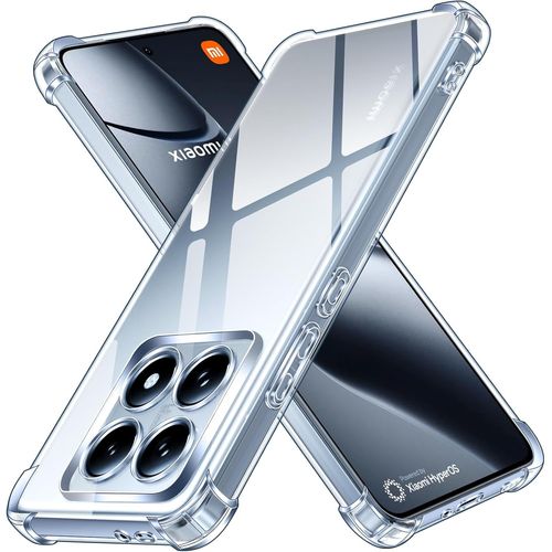 Coque Pour Xiaomi 14t Pro, Ultra Transparent Étui De Protection En Silicone Antichoc Avec Coins Renforcés, Clair Mince Souple Tpu Bumper Housse