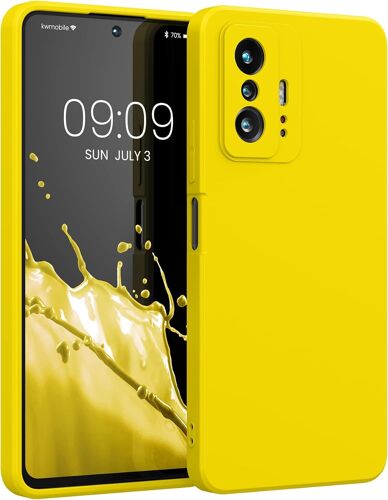 Housse Compatible avec Xiaomi 11T / 11T Pro Coque - Housse de téléphone Souple et Fine en TPU Silicone - Jaune radieux