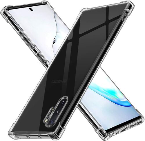 Coque Pour Samsung Galaxy Note 10+ / Note 10 Plus 4G / 5G, Ultra Transparent Étui De Protection En Silicone Antichoc Avec Coins Renforcés, Clair Mince Souple Tpu Bumper Housse