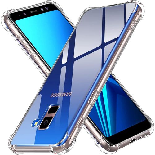 Coque Pour Samsung Galaxy A8 2018, Ultra Transparent Étui De Protection En Silicone Antichoc Avec Coins Renforcés, Clair Mince Souple Tpu Bumper Housse