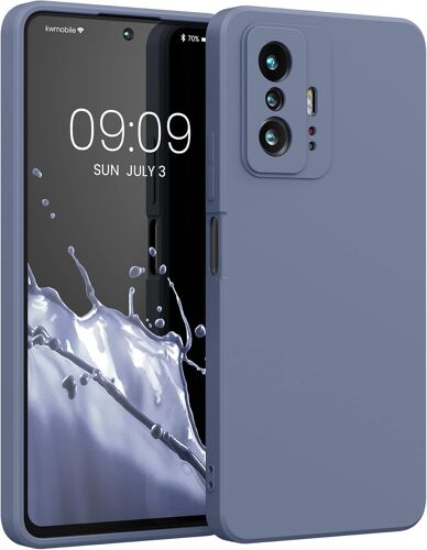 Housse Compatible avec Xiaomi 11T / 11T Pro Coque - Housse de téléphone Souple et Fine en TPU Silicone - Bleu-Gris