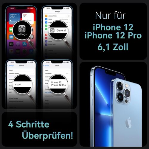 Coque pour iPhone 12, Coque iPhone 12 Pro Compatible avec MagSafe avec Verre Trempé, [Protection Militaire] Magnétique Étui Arrière Housse Fine Antichoc Case pour iPhone 12/iPhone 12 Pro, Rouge