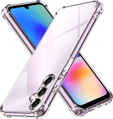 Coque pour Samsung Galaxy A05S, Ultra Transparent Étui de Protection en Silicone Antichoc avec Coins Renforcés, Clair Mince Souple TPU Bumper Housse