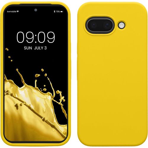 Housse Compatible avec Google Pixel 9a Coque-Housse de téléphone Protection Souple en TPU Silicone-Jaune radieux