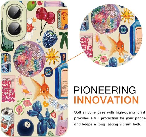 2 Pièces Coque Pour Iphone 16 Plus 6,7 Pouces, Etui Silicone Avec Collage Aesthetic Motif Design, Caméra De Protection Case Antichoc Housse Pour Femme Ultra Fine Tpu Étui Souple