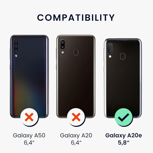 Housse Compatible avec Samsung Galaxy A20e Coque - Housse de téléphone Protection Souple en TPU - Lavande métallique