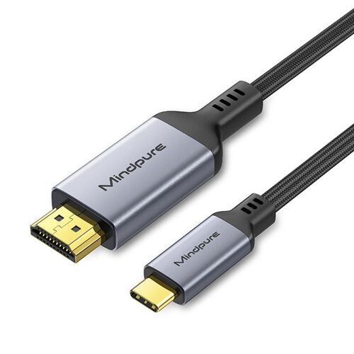 Câble USB Type-C vers HDMI 4K/60Hz - Transfert d'écran haute résolution pour téléphones, tablettes et ordinateurs portables 1,2 m