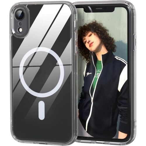 Magnetic Case for iPhone XR, Compatible with MagSafe, All-Inclusive Lens Protection, Translucent Matte Back Case Cover Slim Shockproof [Hard PC Cover + TPU Bumper]
