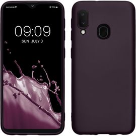 Sjzg-Housse Compatible Avec Samsung Galaxy A20e Coque - Housse De Téléphone Protection Souple En Tpu - Bordeaux Métallique