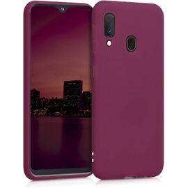 Housse Compatible Avec Samsung Galaxy A20e Coque - Housse De Téléphone Protection Souple En Silicone - Bordeaux Violet