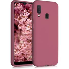 Housse Compatible Avec Samsung Galaxy A20e Coque - Housse De Téléphone Protection Souple En Silicone - Rose Foncé