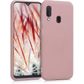 Housse Compatible Avec Samsung Galaxy A20e Coque - Housse De Téléphone Protection Souple En Silicone - Rose D'hiver