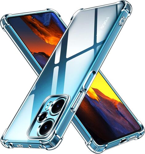Coque Pour Xiaomi Poco F5, Ultra Transparent Étui De Protection En Silicone Antichoc Avec Coins Renforcés, Clair Mince Souple Tpu Bumper Housse