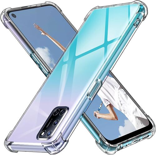 Coque pour Oppo A52 / Oppo A72, Ultra Transparent Étui de Protection en Silicone Antichoc avec Coins Renforcés, Clair Mince Souple TPU Bumper Housse