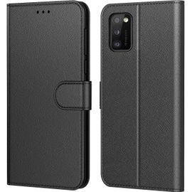 Sjzg-Etui Coque Pour Samsung Galaxy A41,Plusieurs Couleurs Disponible,Protection Etui Housse Premium En Cuir Pu,Fermeture Magnétique Pour (Galaxy A41 (6,1 Pouces), Book Noir)