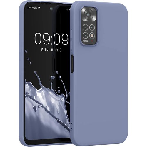 KAL-Housse Compatible Avec Xiaomi Redmi Note 11 / Note 11S Coque - Housse De Téléphone Protection Souple En Silicone - Bleu-Gris