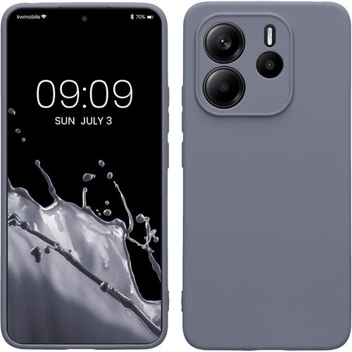 Housse Compatible Avec Xiaomi Redmi Note 14 4g (Pas Pour 5g) Coque - Housse De Téléphone En Tpu Avec Protection Appareil Photo - Bleu-Gris[Car781256]
