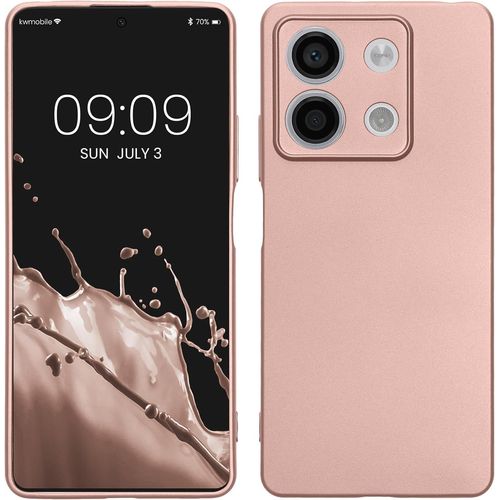 Kal-Housse Compatible Avec Xiaomi Redmi Note 13 5g Coque - Housse De Téléphone Protection Souple En Tpu - Or Rose Métallique