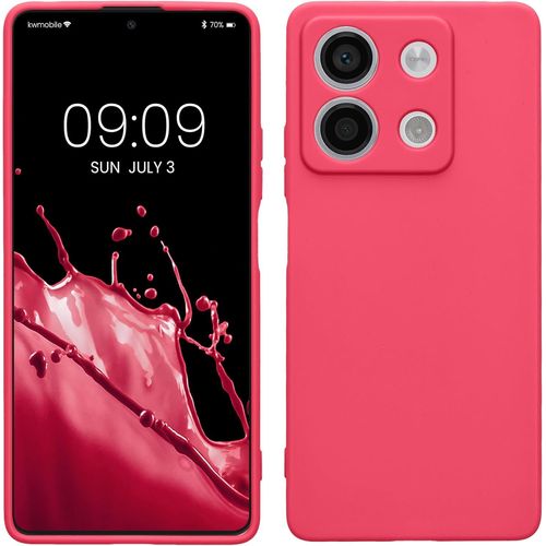 Kal-Housse Compatible Avec Xiaomi Redmi Note 13 5g Coque - Housse De Téléphone En Tpu Avec Protection Appareil Photo - Rose Fluo