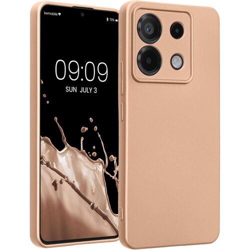 KAL-Housse Compatible Avec Xiaomi Redmi Note 13 Pro 5G / Poco X6 5G Coque - Housse De Téléphone Protection Souple En Tpu - Métallique Doré