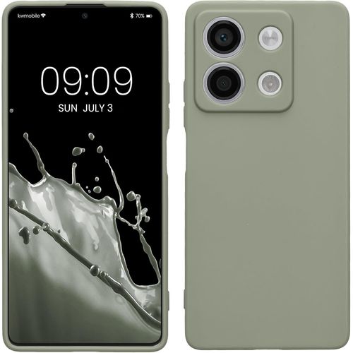 Kal-Housse Compatible Avec Xiaomi Redmi Note 13 5g Coque - Housse De Téléphone Protection Souple En Silicone - Vert Gris