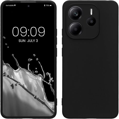 Kal-Housse Compatible Avec Xiaomi Redmi Note 14 4g (Pas Pour 5g) Coque - Housse De Téléphone En Tpu Avec Protection Appareil Photo - Noir Mat