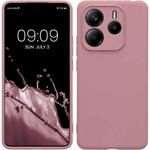 KAL-Housse Compatible Avec Xiaomi Redmi Note 14 5G (Pas Pour 4G) Coque - Housse De Téléphone En Tpu Avec Protection Appareil Photo - Rose Ancien Mat