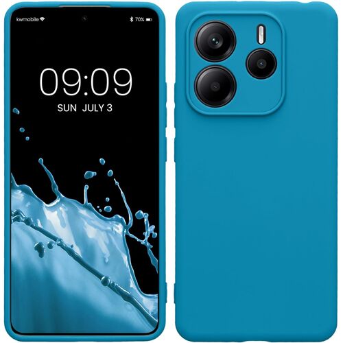 KAL-Housse Compatible Avec Xiaomi Redmi Note 14 5G (Pas Pour 4G) Coque - Housse De Téléphone En Tpu Avec Protection Appareil Photo - Bleu Vif