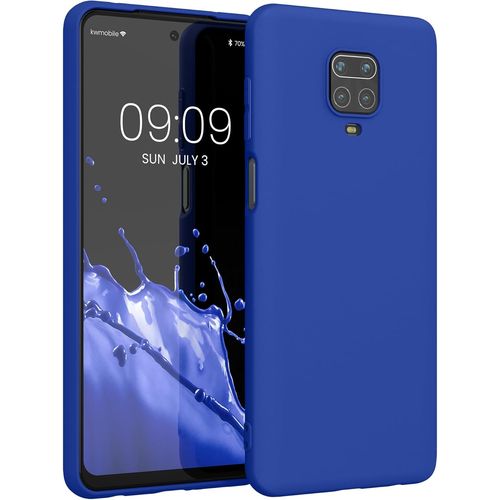 KAL-Housse Compatible Avec Xiaomi Redmi Note 9S / 9 Pro / 9 Pro Max Coque - Housse De Téléphone Protection Souple En Silicone - Bleu Baltique