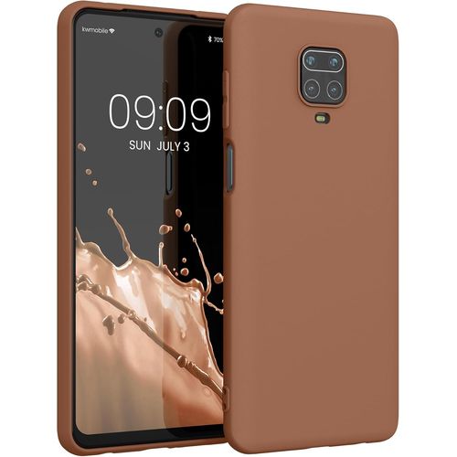 KAL-Housse Compatible Avec Xiaomi Redmi Note 9S / 9 Pro / 9 Pro Max Coque - Housse De Téléphone Protection Souple En Silicone - Moka