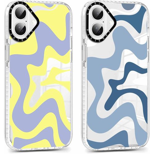 Ppdaz-3 Pièces Transparente Coque Pour Iphone 16 Plus 6,7"" Motif De Ligne Art Étui Aesthetic Design Housse Tpu Silicone Souple Antichoc Bumper Protection Case Cover Pour Iphone 16 Plus, Clear