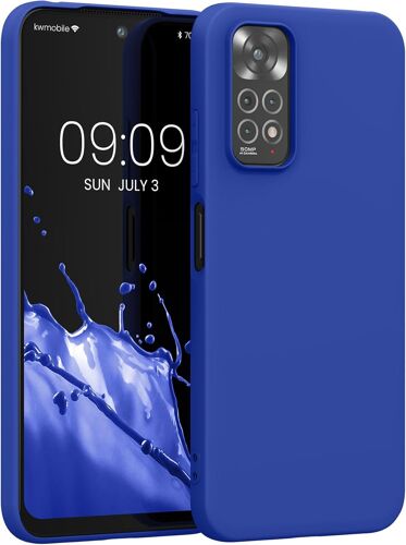Housse Compatible avec Xiaomi Redmi Note 11 / Note 11S Coque - Housse de téléphone Protection Souple en Silicone - Bleu Baltique
