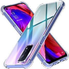 Coque pour Oppo A54 5G / Oppo A74 5G, Ultra Transparent Étui de Protection en Silicone Antichoc avec Coins Renforcés, Clair Mince Souple TPU Bumper Housse