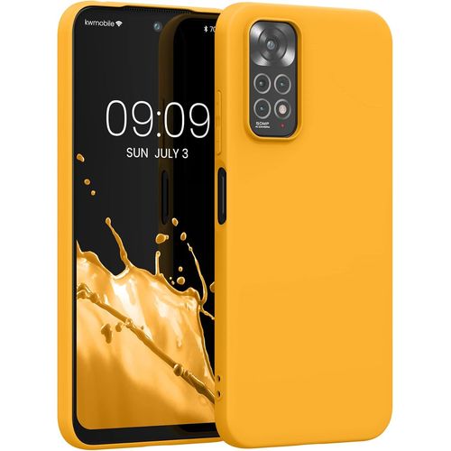 Housse Compatible Avec Xiaomi Redmi Note 11 / Note 11s Coque - Housse De Téléphone Protection Souple En Silicone - Jaune Safran
