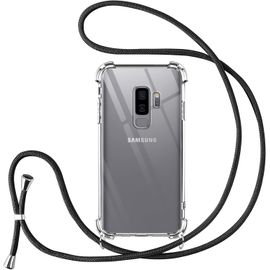 Coque Pour Samsung Galaxy S9 Plus Avec Cordon De Collier,Silicone Transparent Tpu+Pc Bumper Protection Étui Lanyard Avec Sangle Réglable Chaîne Case Pour Samsung S9 Plus[Ven8801011]