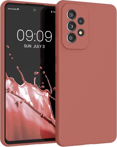 Housse Compatible avec Samsung Galaxy A53 5G Coque - Housse de t¿¿l¿¿phone Protection Souple en TPU Silicone - Rose d'hiver