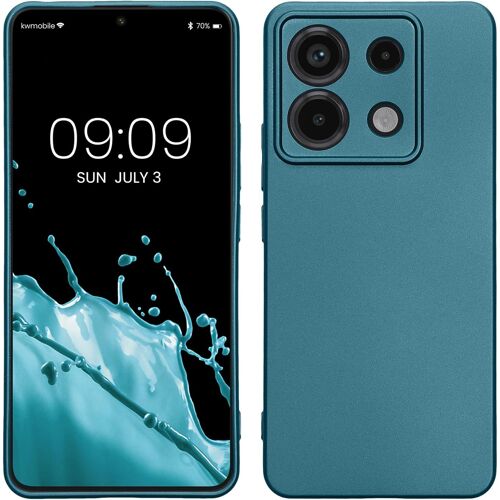 KAL-Housse Compatible Avec Xiaomi Redmi Note 13 Pro 5G / Poco X6 5G Coque - Housse De Téléphone Protection Souple En Tpu - Bleu Métal