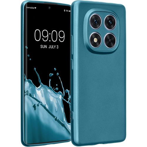 Kal-Housse Compatible Avec Xiaomi Redmi Note 14 Pro 5g / Poco X7 Coque - Housse De Téléphone Protection Souple En Tpu - Bleu Métal