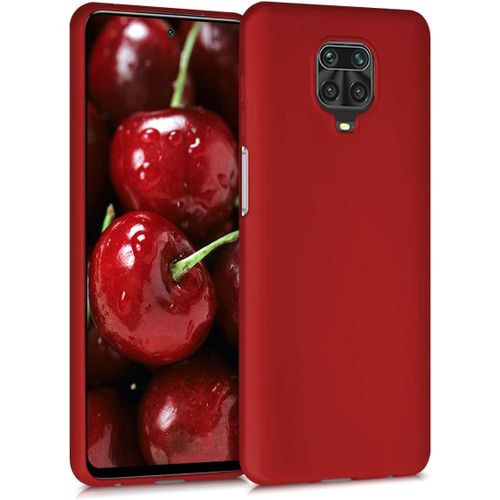 Housse Compatible Avec Xiaomi Redmi Note 9s / 9 Pro / 9 Pro Max Coque - Housse De Téléphone Protection Souple En Tpu - Rouge Foncé Métallique