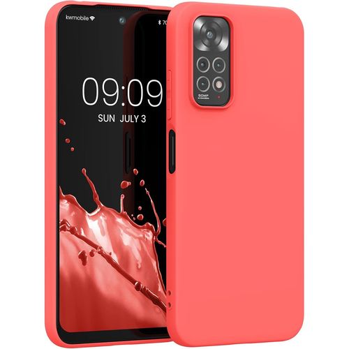 Housse Compatible Avec Xiaomi Redmi Note 11 / Note 11s Coque - Housse De Téléphone Protection Souple En Silicone - Corail Vif
